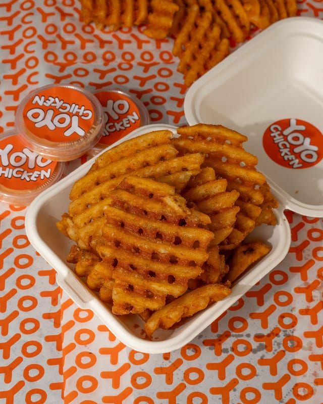 Waffle Fries Medium.