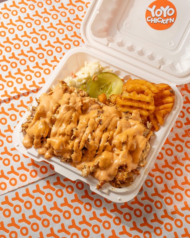 YoYo Grilled Chicken Over Rice.