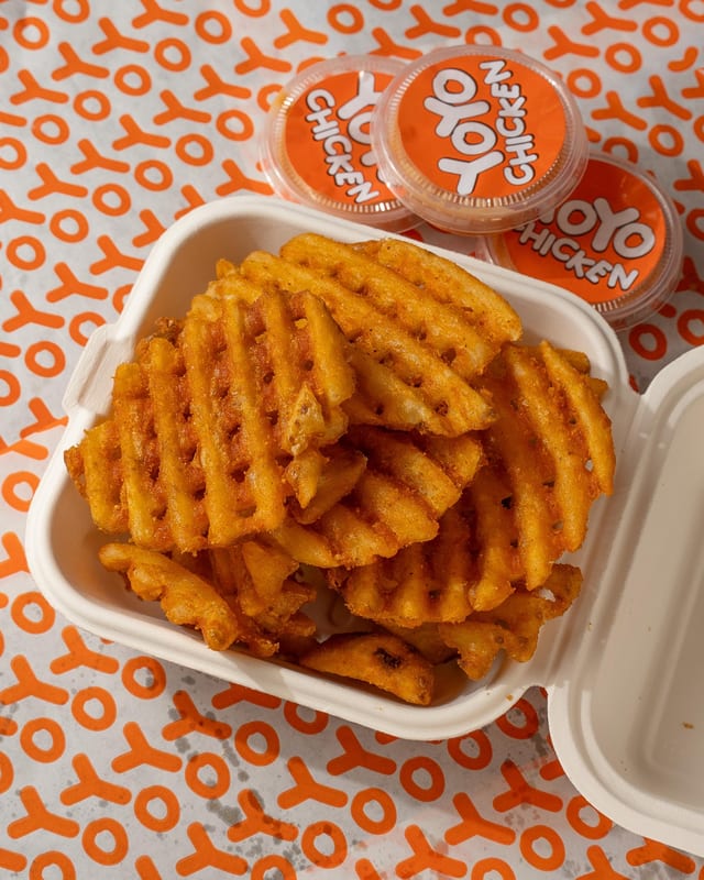 Waffle Fries Large.