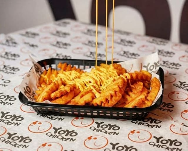 Waffle Fries Large.