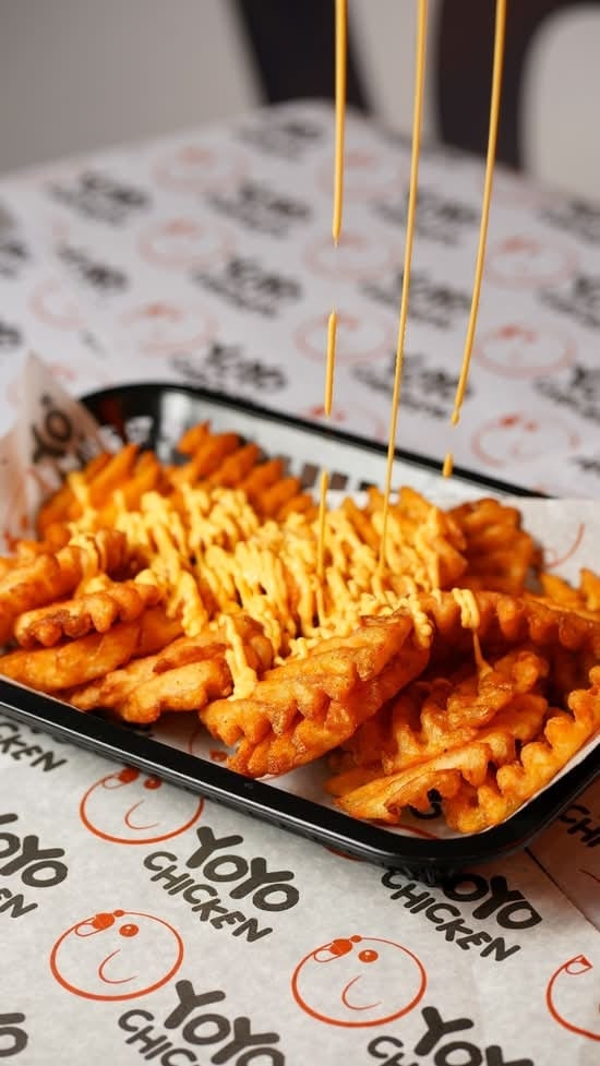 Waffle Fries Large.