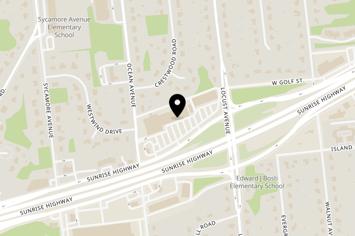 Map showing the location of Yoyo Chicken Bohemia on 4607 Sunrise Hwy in Bohemia