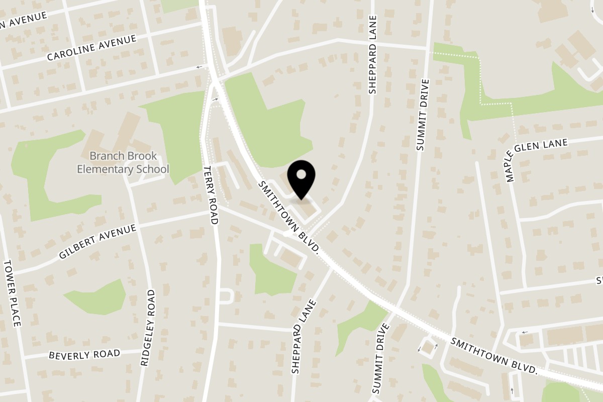 Map showing the location of Yoyo Chicken Smithtown on 69 Smithtown Blvd in Smithtown