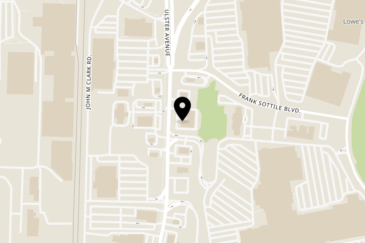 Map showing the location of Yoyo Chicken Kingston on 1304 Ulster Ave in Kingston